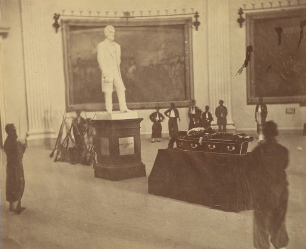 [Thaddeus Stevens Lying in State in the Rotunda of the Capitol at Washington], 1867.