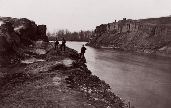 Dutch Gap Canal, 1865. Formerly attributed to Mathew B. Brady.