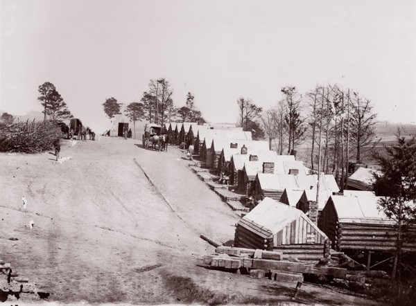 Pontoon Bridge at Deep Bottom, James River, 1864. Formerly attributed to Mathew B. Brady.