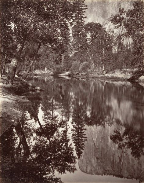 Mirror View of El Capitan, Yosemite, ca. 1872, printed ca. 1876.