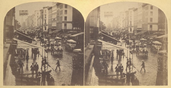 Broadway on a Rainy Day, 1859.