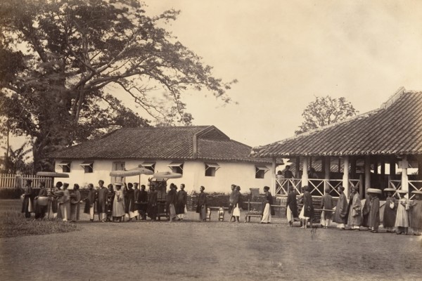 Cortège d'un mariage, Cochinchine, 1866.