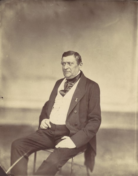 [Seated Man in White Vest and Dark Coat], 1850s-60s.