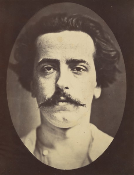 Figure 4: The face in repose of a young man , 1854-56, printed 1862.