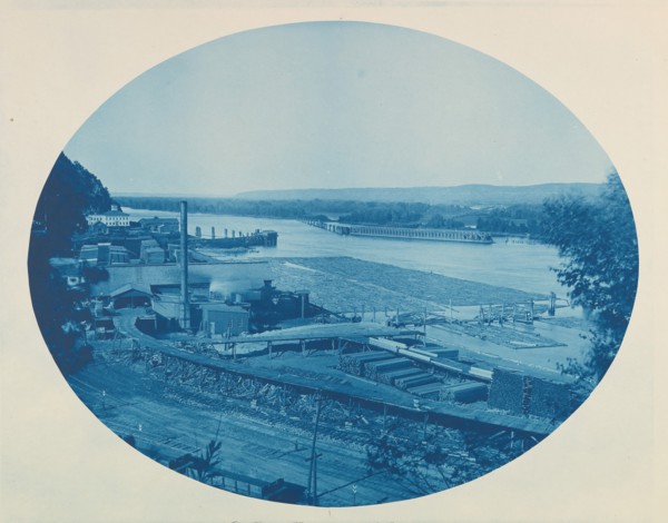 Old Ponton Bridge at N. McGregor, Ia., 1885.
