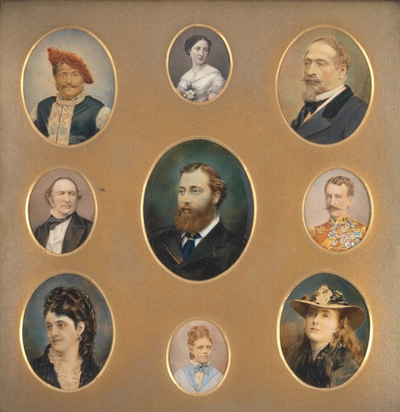 Nine Portraits in Original Passe-Partout, 1880s.