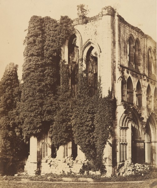 Rivaulx Abbey. General View from the South, 1850s.
