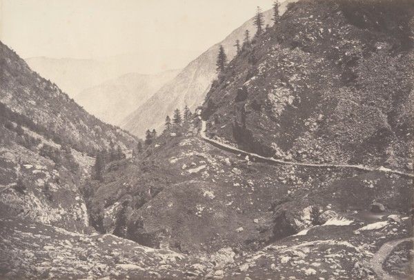 Gorge d'Astos, prise en revenant du lac d'Oo, Luchon, 1853.