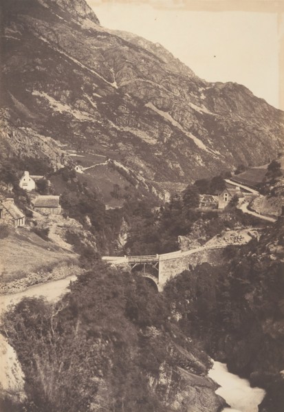 Pont de Sia Route de Gavarnie St Sauveur, 1853.