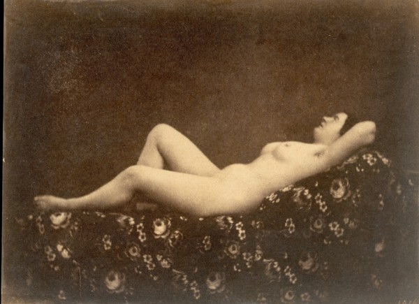 [Female Nude, Reclining, in Profile], ca. 1853.