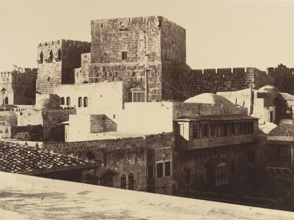 Jérusalem. Tour de David avec ses grandes assises salomoniennes, 1860 or later.