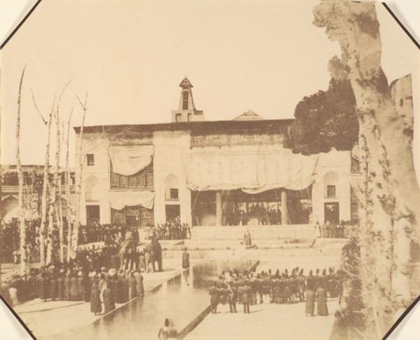 [Golestan, Le Salon et Fete de l'equinode, Teheran, Iran (le Pavillion du Trone)], 1840s-60s.