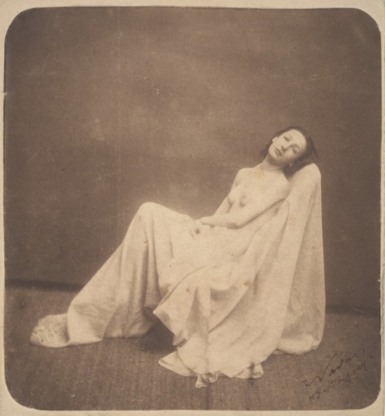 [Seated Model, Partially Draped], 1856-59.