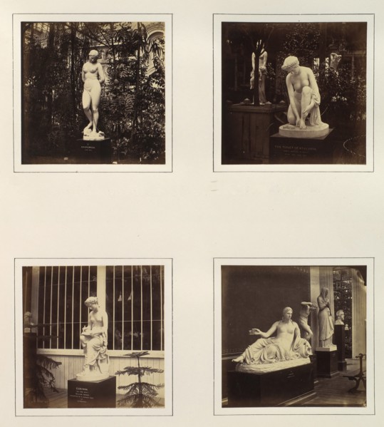 [Sculptures of Andromeda, the Toilet of Atalanta, Corinna, and a Naiad], ca. 1859.