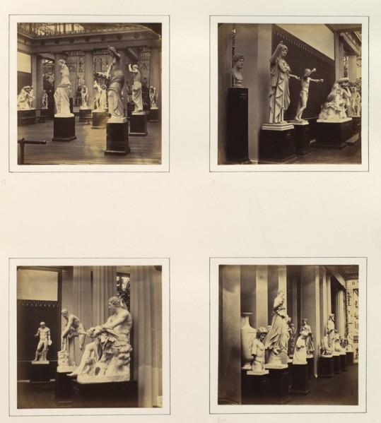 [Greek Court; Statue of Minerva; Ludovisi Mars; Iris, Hecate, or Lucifera], ca. 1859.