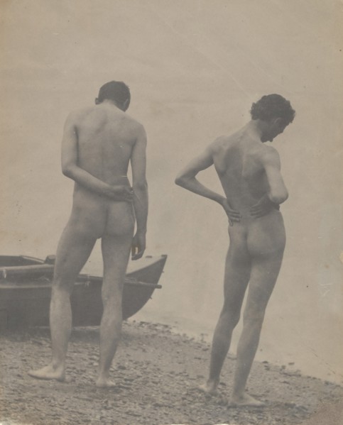 Thomas Eakins and John Laurie Wallace on a Beach, ca. 1883.