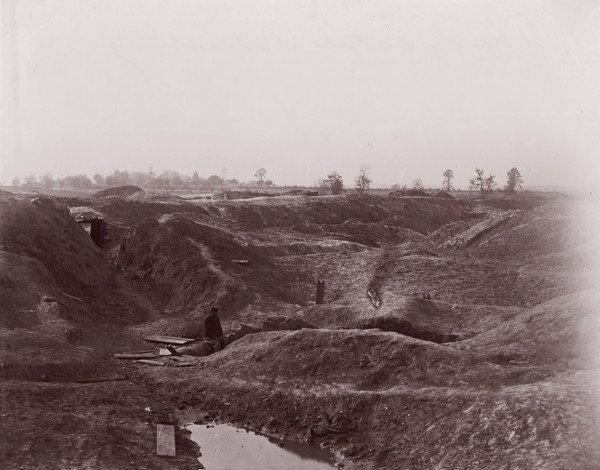 The Crater, Petersburg, 1864. Formerly attributed to Mathew B. Brady.