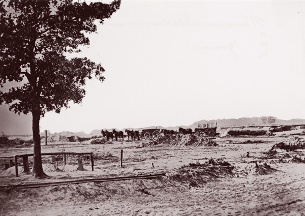 Warren Station, near Petersburg (graves), 1864. Formerly attributed to Mathew B. Brady.