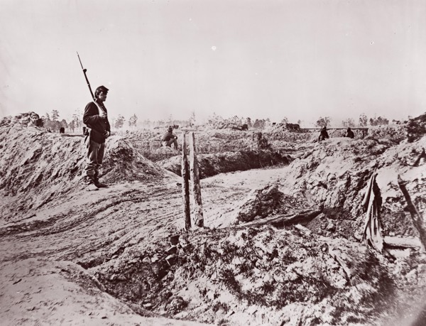 Front of Petersburg Lines, 1864. Formerly attributed to Mathew B. Brady.