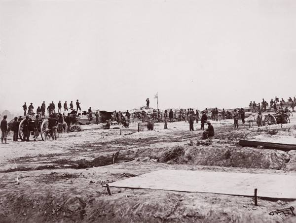 Outer Confederate Line at Petersburg. Captured by 18th Corps, June 15, 1864, 1864. Formerly attributed to Mathew B. Brady.