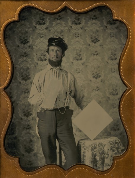 Plasterer in Oilskin Hat, 1850s-60s.