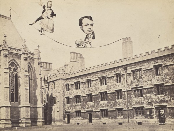 Montage of Ecclesiastical Figures Posed in Political Satire, 1860s. [Rev. Tozer, Rev. Colby, Knapp].