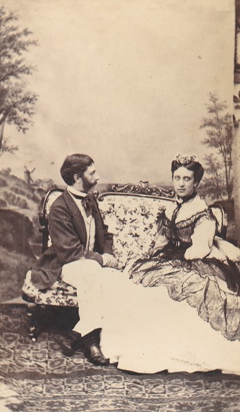 Couple on a Settee, 1860s.