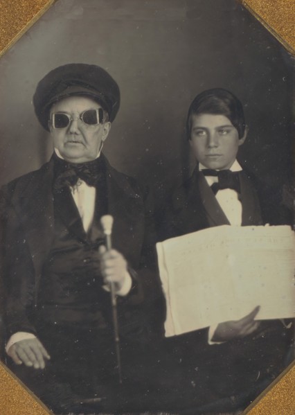 Blind Man and His Reader, ca. 1850.