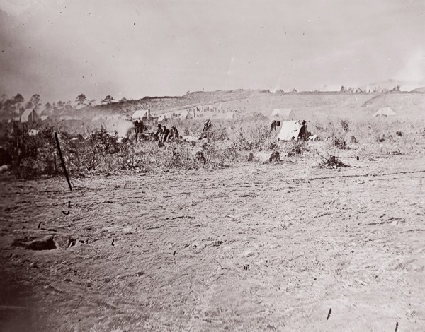Distant View of Fort Brady, ca. 1865. Formerly attributed to Mathew B. Brady.