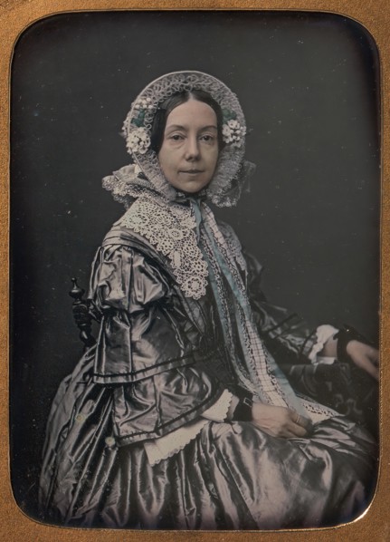 Seated Middle-aged Woman Dressed in Finery, 1854-60.