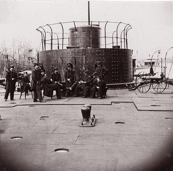 U.S. Monitor Lehigh, James River, 1861-65. Formerly attributed to Mathew B. Brady.