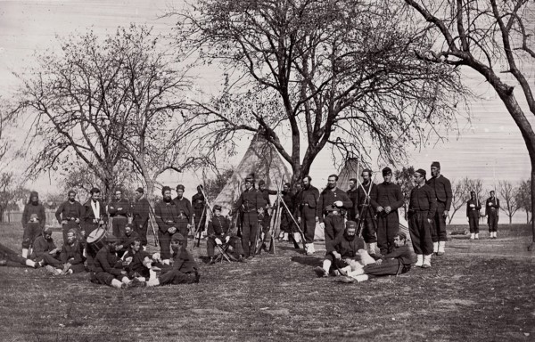 164th New York Infantry, ca. 1861. Formerly attributed to Mathew B. Brady.