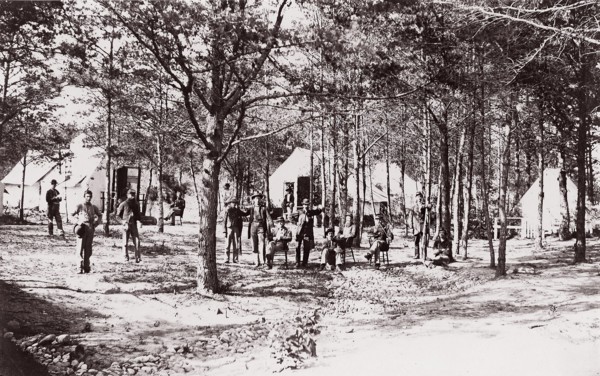 Convalescent Camp near Alexandria, 1861-65. Formerly attributed to Mathew B. Brady.