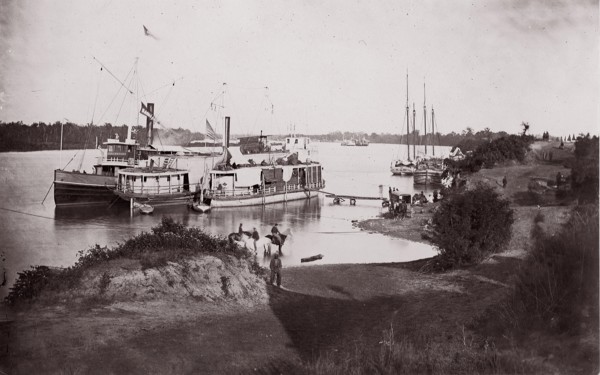 Transports, Tennessee River, 1864. Formerly attributed to Mathew B. Brady.