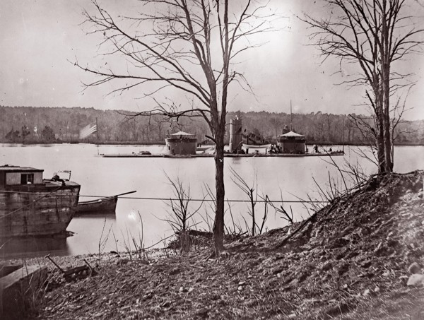 U.S. Monitor Onondaga, James River, 1861-65. Formerly attributed to Mathew B. Brady.