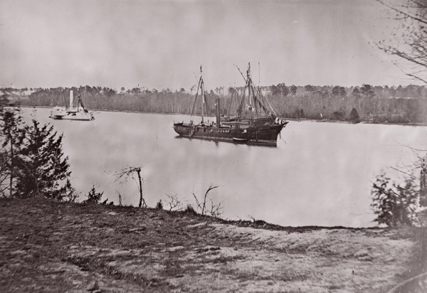 U.S. Gunboat "Mendota", James River, 1861-65. Formerly attributed to Mathew B. Brady