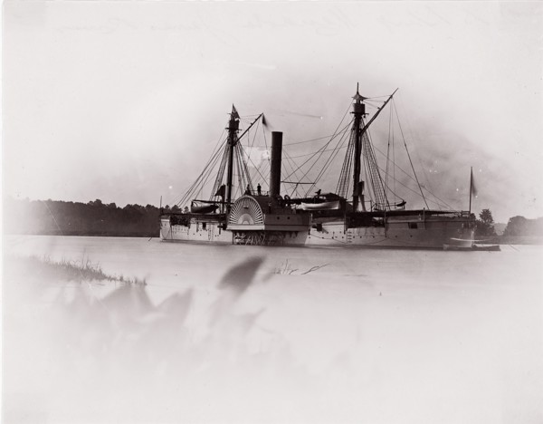 U.S. Gunboat "Mendota", James River, 1861-65. Formerly attributed to Mathew B. Brady