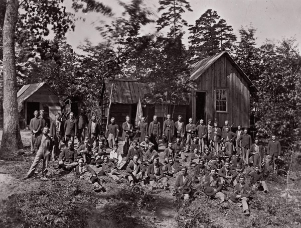 Co. D, 21st Michigan Infantry. Sherman's Volunteers, 1861-65. Formerly attributed to Mathew B. Brady.