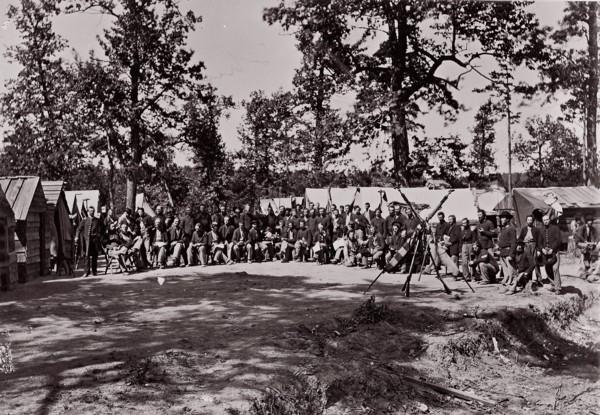 Company C, 9th Indiana Infantry (Sherman's Veterans), 1861-65. Formerly attributed to Mathew B. Brady.