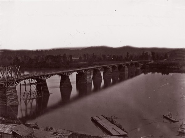 Bridge over Tennessee River at Chattanooga, ca. 1864.