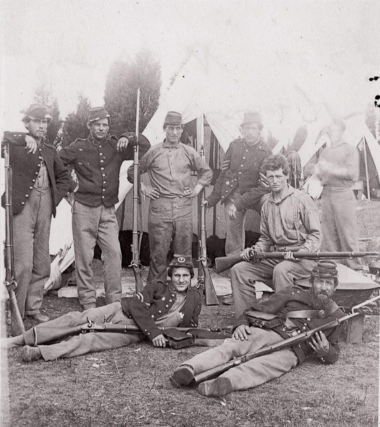 23rd New York Infantry, ca. 1861. Formerly attributed to Mathew B. Brady.