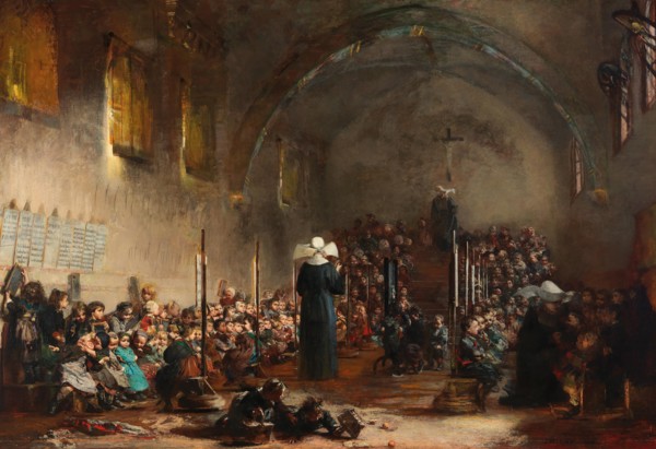 A nursery school in a convent, 1876. Creator: Patrouillard Degrave, Jules-Alexandre (1844-1932).