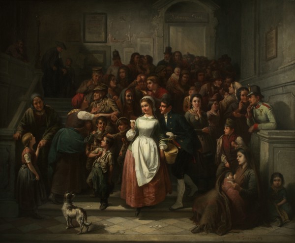 After the Lottery Drawing, 1859. Creator: Friedländer, Ritter von Malheim, Friedrich (1825-1901).