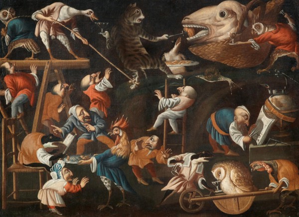 Animals and stylised figures, Second Half of the 17th cen.. Creator: Maestro della Fertilità dell'Uovo (active End of 17th cen.).