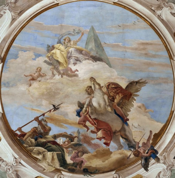 Bellerophon on Pegasus, ca 1746. Creator: Tiepolo, Giambattista (1696-1770).