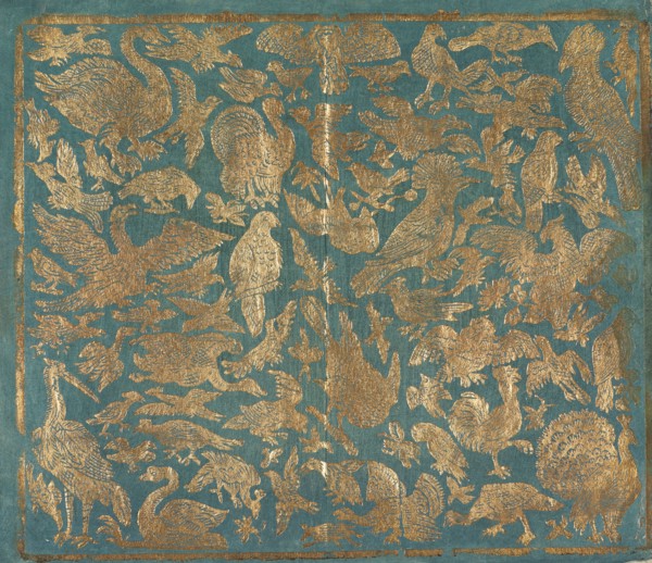 Brocade paper with bird depictions, c. 1790. Creator: Munck, Johann Carl (1750-1794).