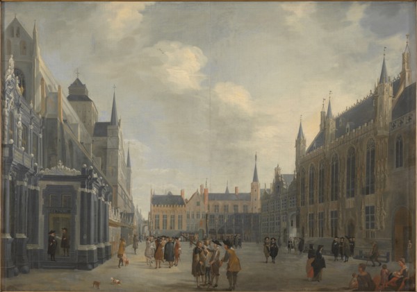 Burg Square in Bruges, 1672. Creator: Meunincxhove, Jan Baptist van (c. 1620/25-1703/04).