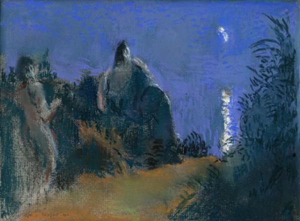 Clair de lune sur la mer (Moonlight over the sea), 1941. Creator: Roussel, Ker-Xavier (1867-1944).