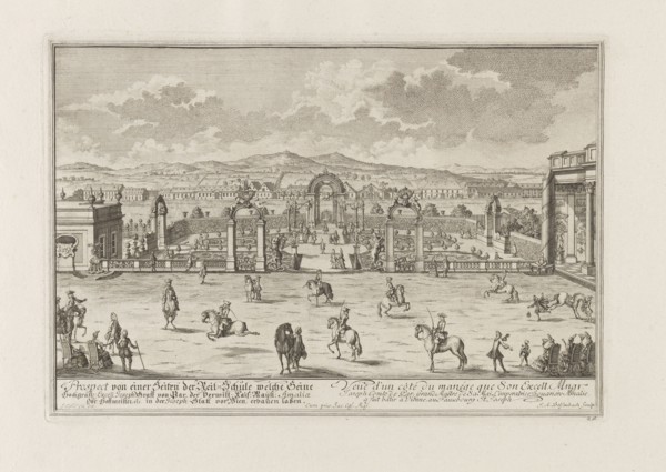 Count Paar's Riding School in Vienna, 1719. Creator: Fischer von Erlach, Joseph Emanuel (1693-1742).