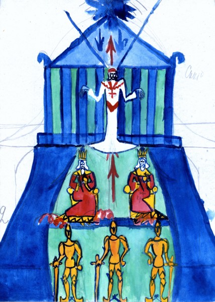 Image of theocracy (conspiracy of the popes), Early 1900s. Creator: Bely, Andrei (1880-1934).